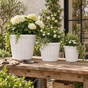 INGRIDLEY SET OF 3 WHITE PLANTER 13 (IN) 10