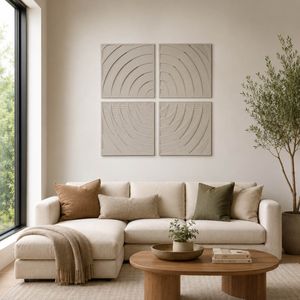 HAXTONWICK SET OF 4 IVORY ART 24 (IN) 12