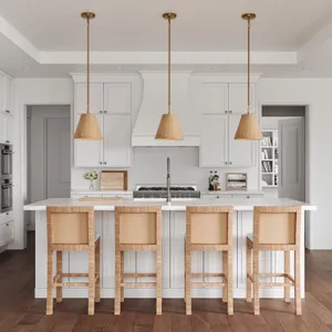 Rydell 9'' Wide 1-Light Mini Pendant - Brushed Gold and Rattan 6