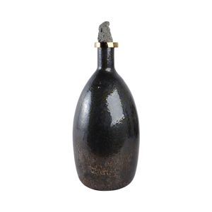 FARLEYDALE BLACK GLASS VASE 20 (IN) 4