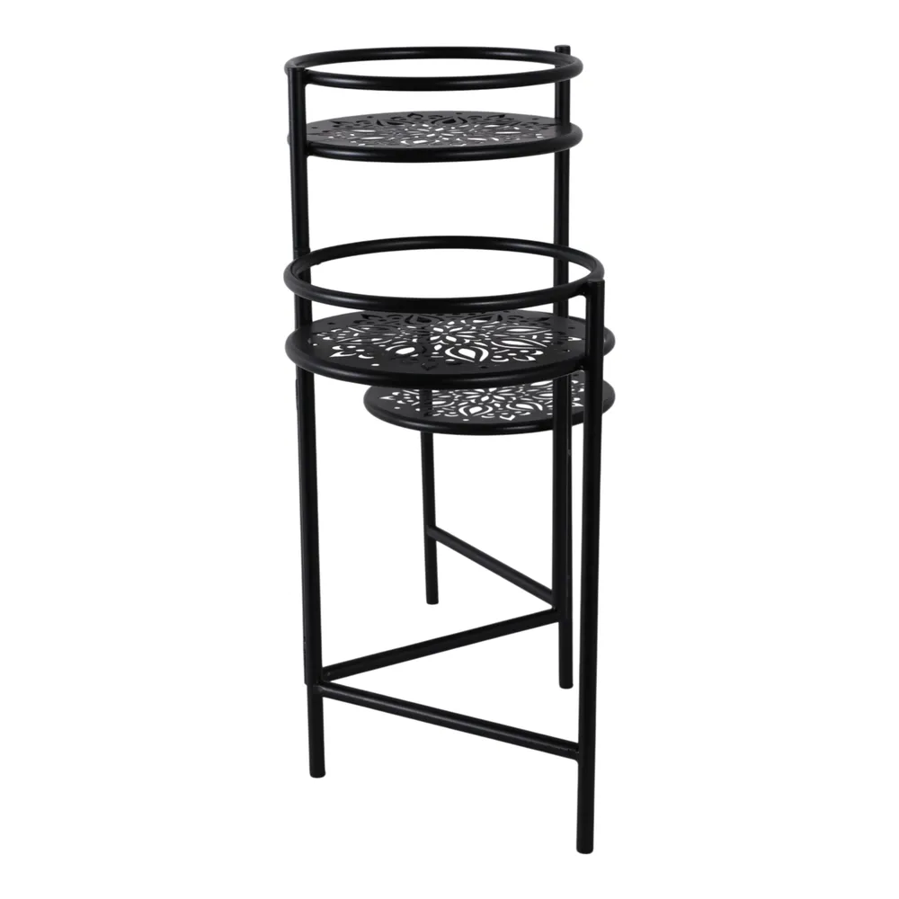 HALTONCROSS BLACK PLANT STAND 22 (IN)