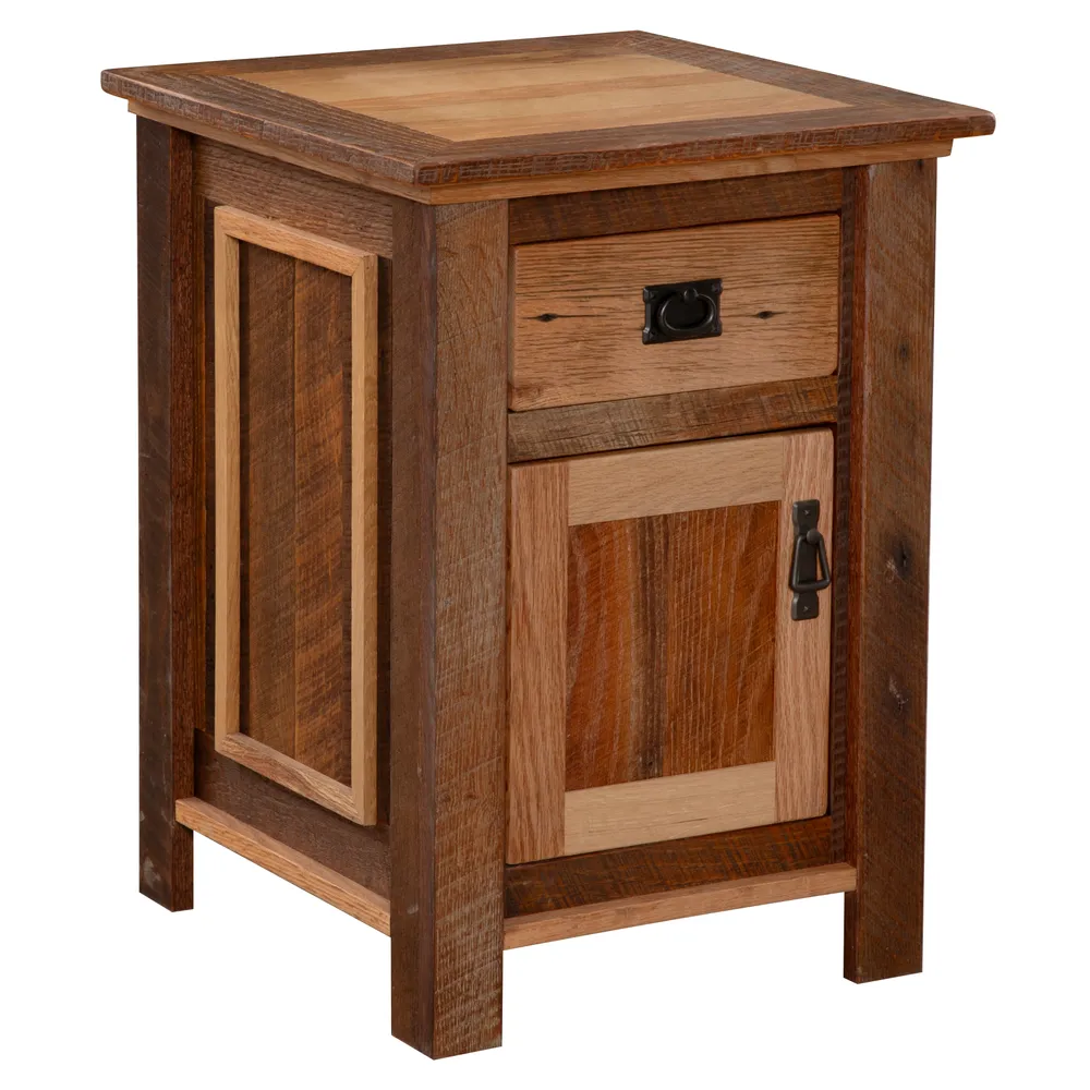 Colonial Barnwood Enclosed Nightstand