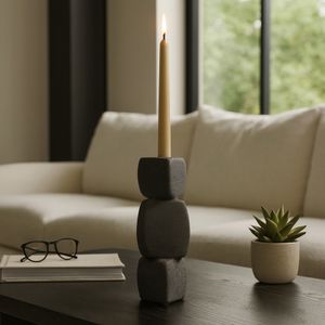 ENNISVALE BLACK CANDLE HOLDER 9 (IN) 10