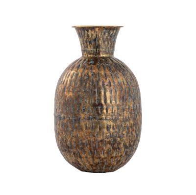 Fowler Vase - Round Patinated Brass