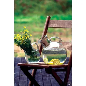 Small Glass Tilted Pitcher 3