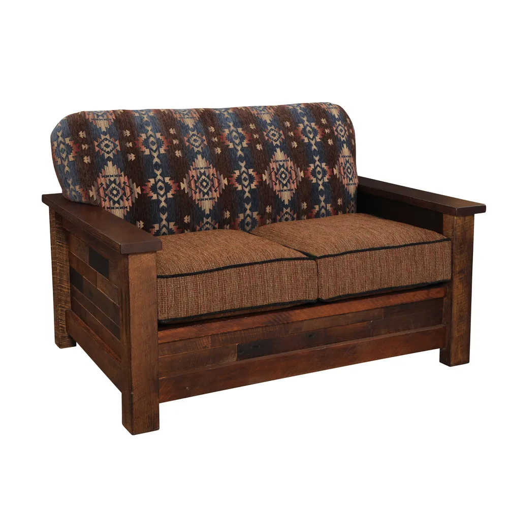 Barnwood  Americana Loveseat - Customer Fabric - Seat:  Fabric TBD; Backrest:  Fabric TBD
