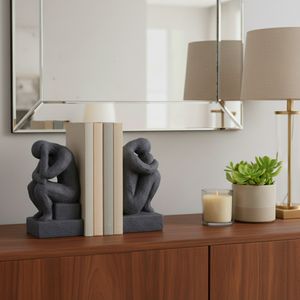 WILSONWORTH SET OF 2 BLACK BOOKENDS 7 (IN) 11