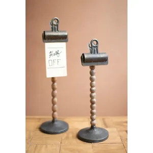 Set of 2 Clips with Beaded Stem 1