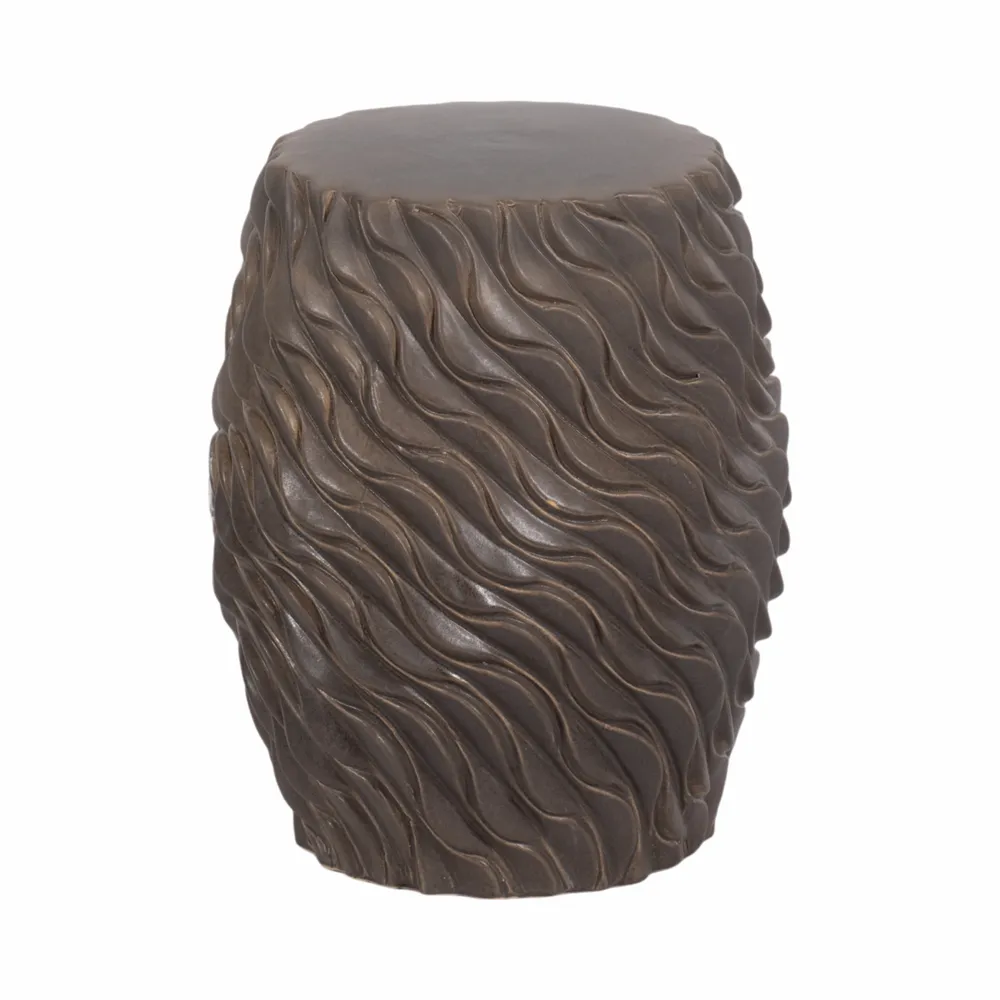 DEWEYHOLM BROWN GARDEN STOOL 20 (IN)
