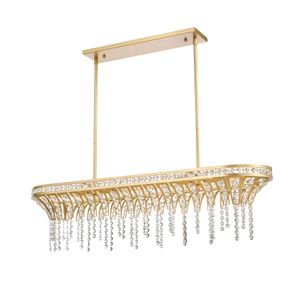 Fantania 36'' Wide 4-Light Linear Chandelier - Champagne Gold 2