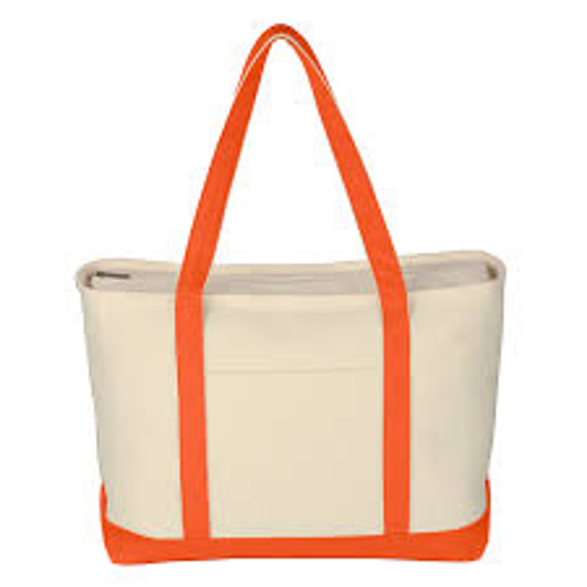24 OZ. HEAVY NATURAL CANVAS BOAT BAG - CORAL