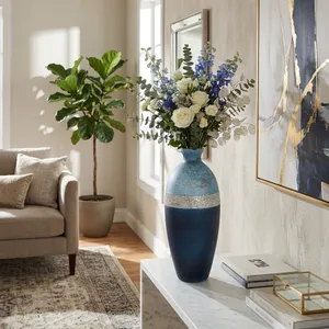 EMMONSWORTH BLUE GLASS VASE 18 (IN) 2