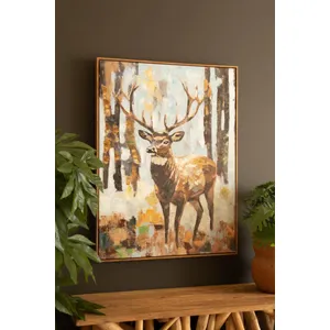 Framed Deer Painting 3
