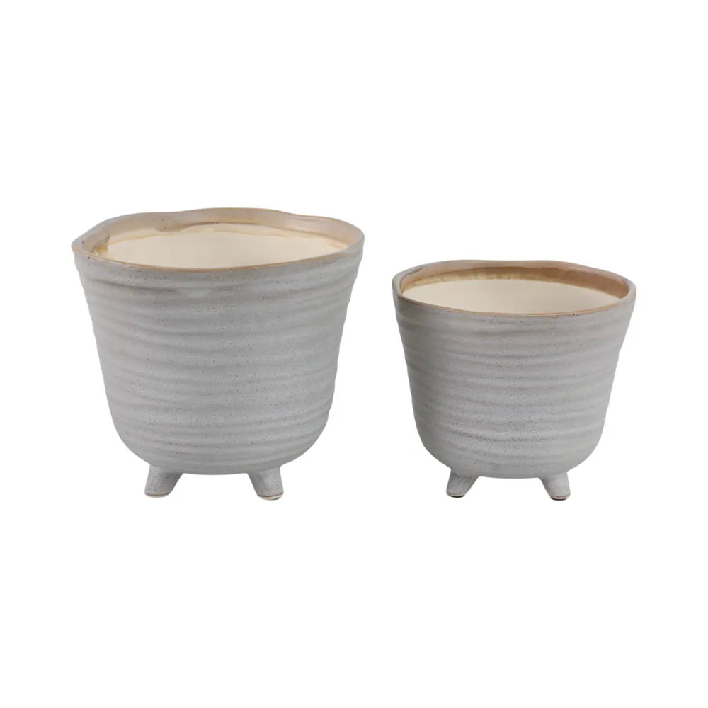 REXDALE SET OF 2 IVORY PLANTER 6 (IN)