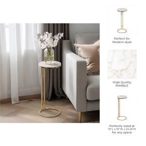 GRANLEYMOOR WHITE ACCENT TABLE 25 (IN) 7