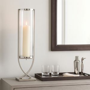 OLIVERHAVEN SILVER CANDLE HOLDER 31 (IN) 12