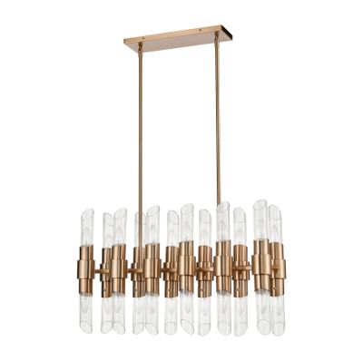 Carisbrooke 28.75″ Wide 24-Light Linear Chandelier - Burnished Brass