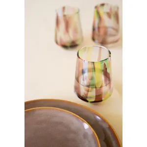 Tapered Multi-Color Glass Tumbler 5