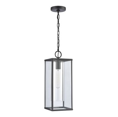 Augusta 7″ Wide 1-Light Outdoor Pendant - Matte Black