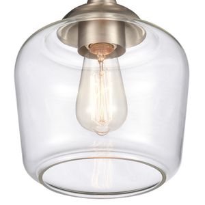 Agnes 8'' Wide 1-Light Semi Flush Mount - Satin Nickel 5