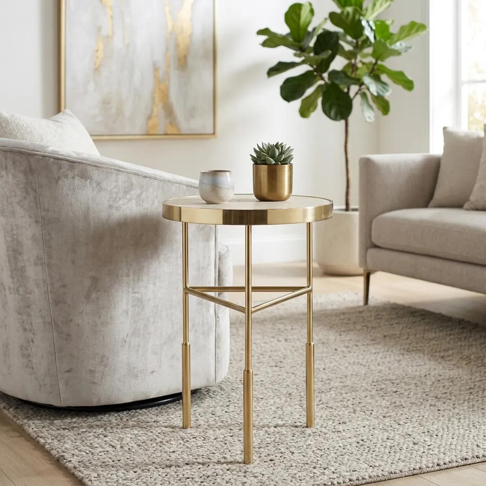 WYLERFIELD WHITE TABLE 22 (IN)
