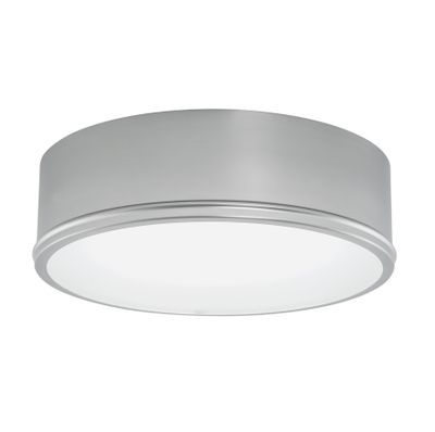 Getty 12″ Wide 1-Light Flush Mount - Brushed Nickel