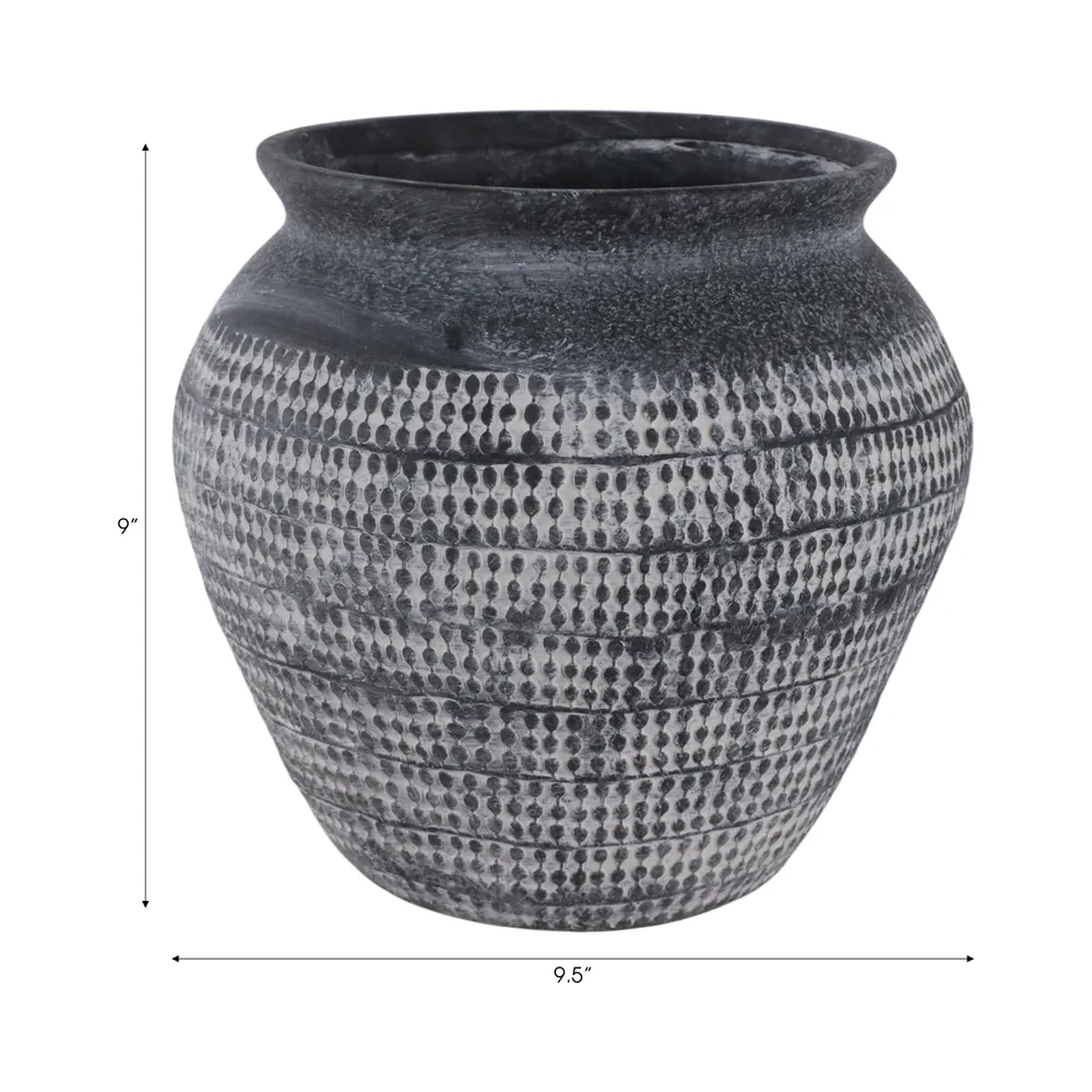 HARKENDALE BLACK VASE 9 (IN)