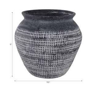HARKENDALE BLACK VASE 9 (IN) 9