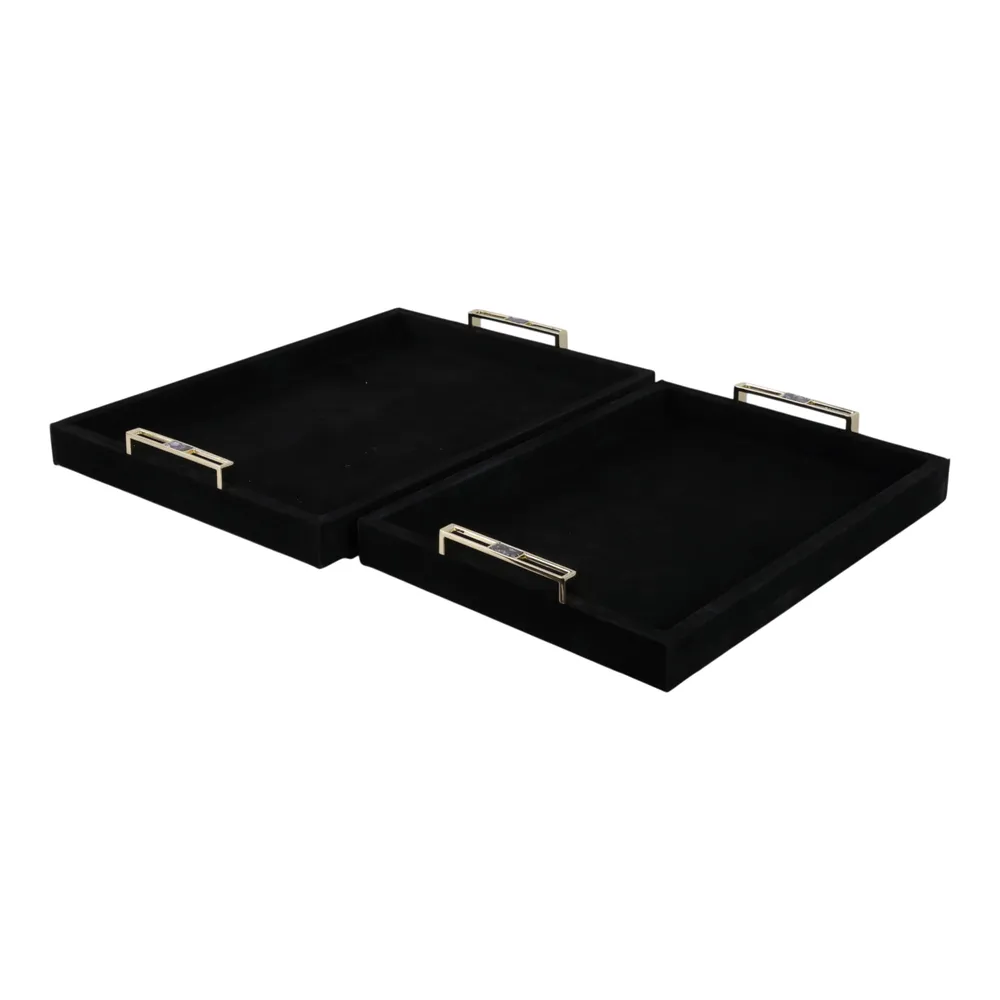 EASTONCREST SET OF 2 BLACK TRAY 3 (IN)