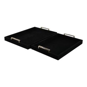 EASTONCREST SET OF 2 BLACK TRAY 3 (IN) 1