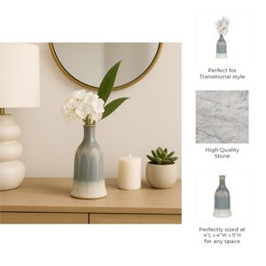 CARVERPORT BLUE VASE 9 (IN) 9