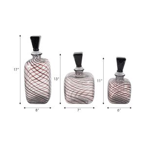 CLINTON SET OF 3 BLACK VASES 11 (IN) 9