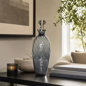 FORDHAMDALE GRAY GLASS VASE 19 (IN) 11