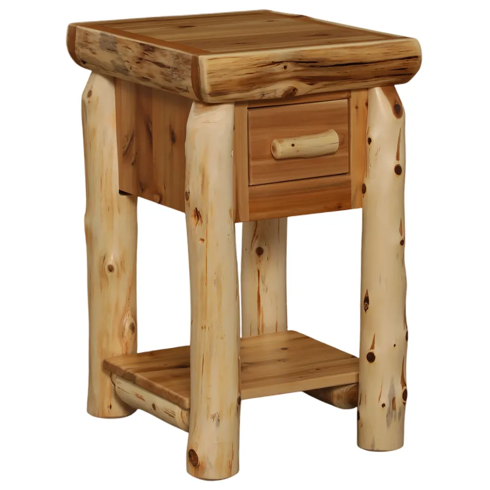 Cedar Mini One Drawer Nightstand - Weathered