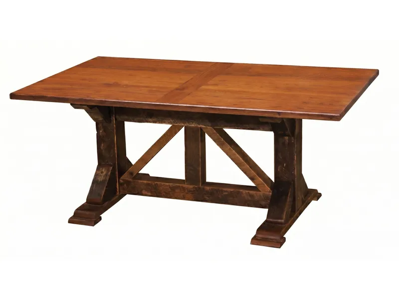 Barnwood Homestead Rectangle Dining Table - 5-foot - Antique Oak Top 1