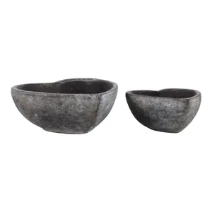 DEVONCLIFF SET OF 2 BROWN PLANTER 4 (IN) 1