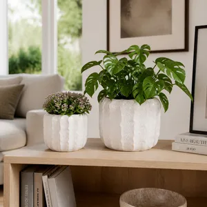 VALBEACH SET OF 2 IVORY PLANTER 7 (IN) 11