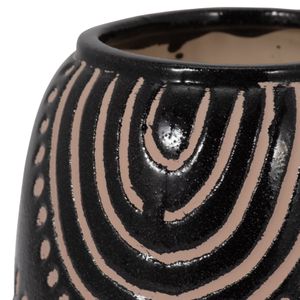 NORAMILL BLACK VASE 6 (IN) 5