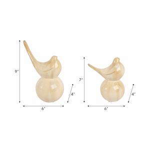 NOVAHOLM SET OF 2 TAN BIRDING 9 (IN) 8