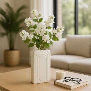 GRAYDONTON WHITE VASE 7 (IN) 12