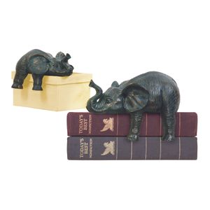 Sprawling Elephant Bookend - Set of 2 1