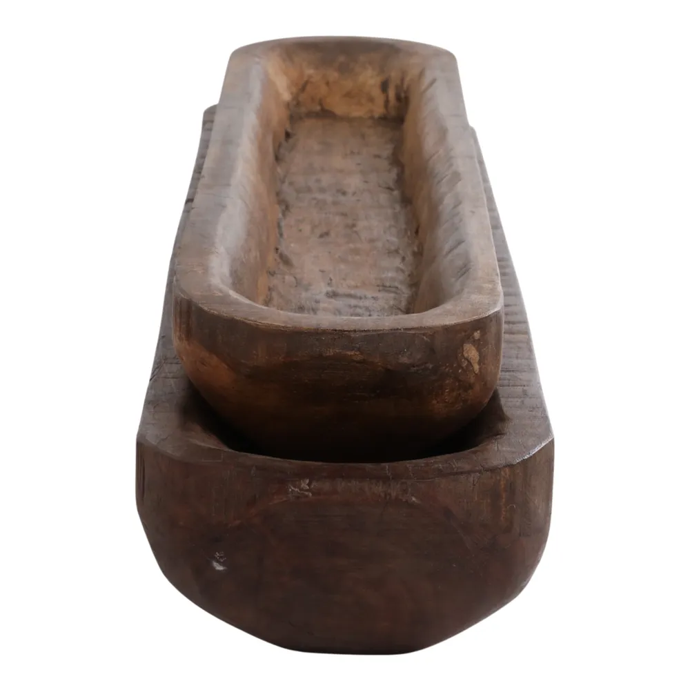 EMORYDALE SET OF 2 BROWN BOWLS 4 (IN)