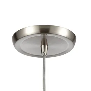 Fusion 5'' Wide 1-Light Mini Pendant - Satin Nickel with Multicolor Mosaic 3