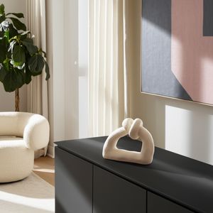 11" KNOT WITH OPEN CUT-OUT SAND GLAZE, IVORY 2