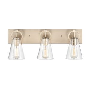 Harnell 23" Wide 3-Light Vanity Light - Champagne Gold 1