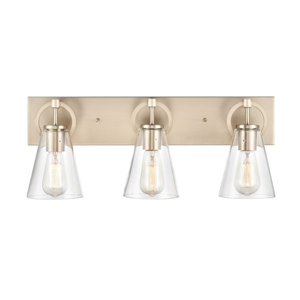 Harnell 23" Wide 3-Light Vanity Light - Champagne Gold