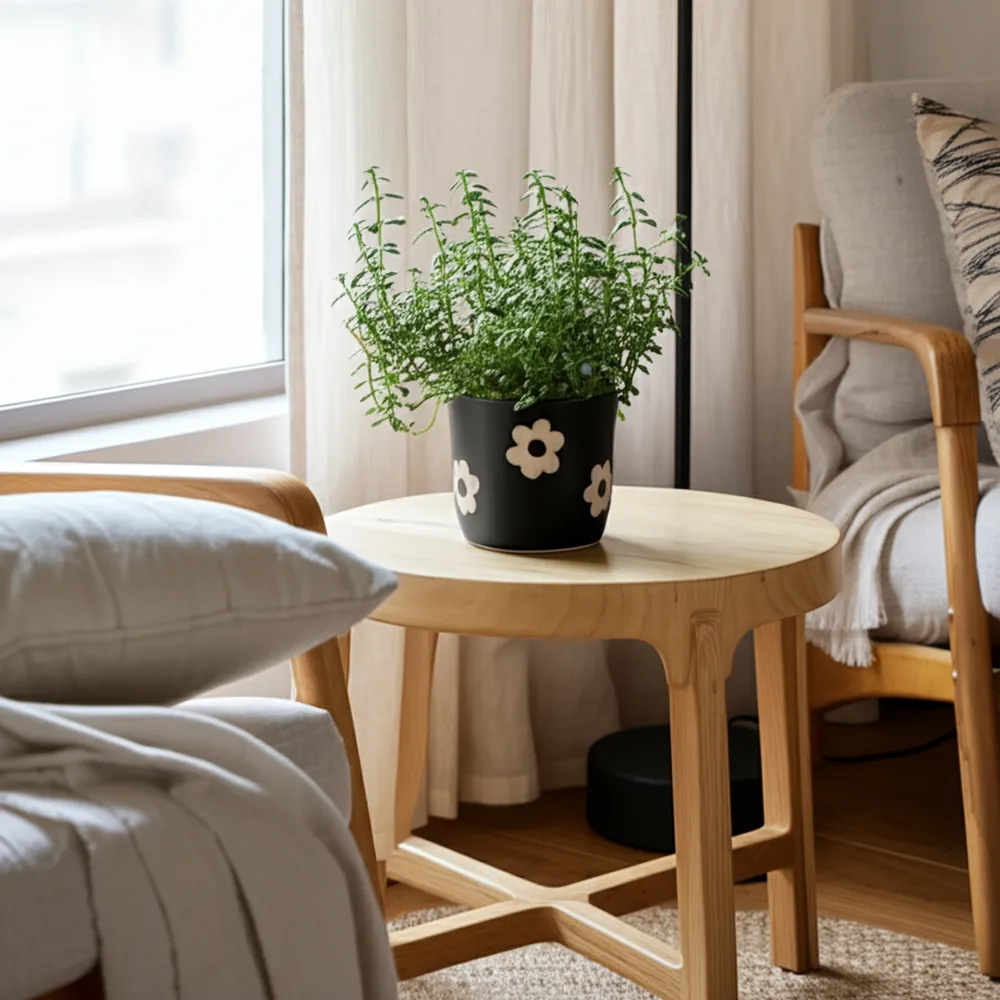 BELDENTON BLACK PLANTER 6 (IN)