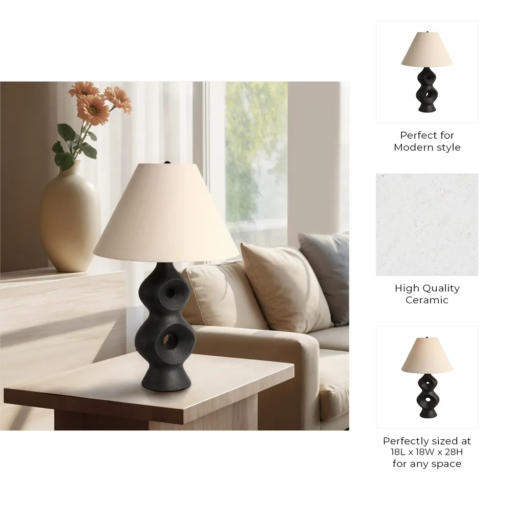 HELENAWELL BLACK LAMP 28 (IN)