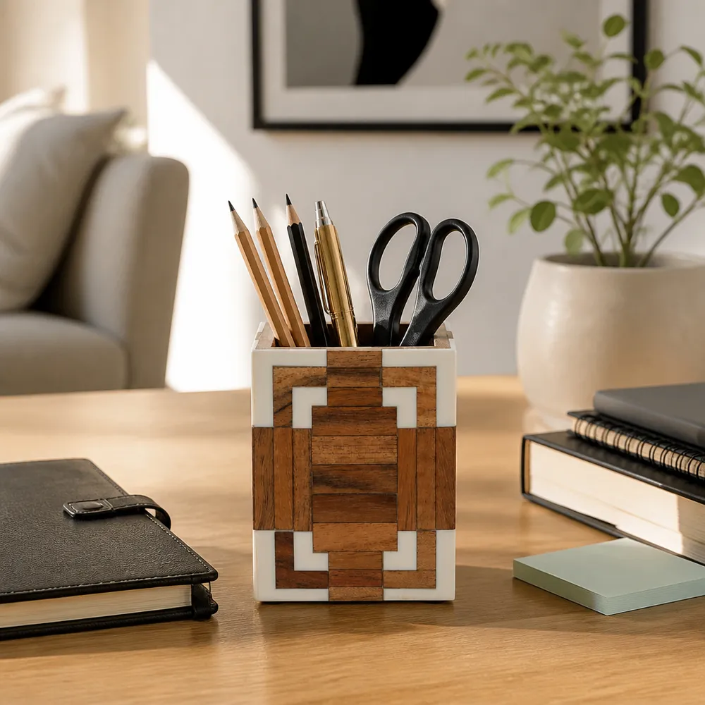 ZANEVIEW IVORY PENCIL CUP 4 (IN)