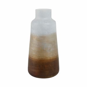 ORIONPARK WHITE GLASS VASE 17 (IN) 4